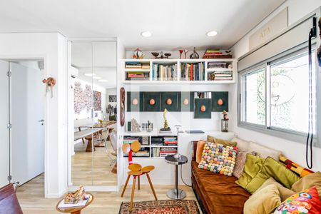 Sala de apartamento à venda com 1 quarto, 65m² em Chácara Santo Antônio (zona Sul), São Paulo