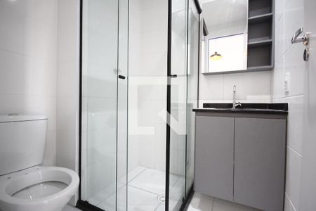 Banheiro de kitnet/studio à venda com 1 quarto, 27m² em Vila Dom Pedro I, São Paulo