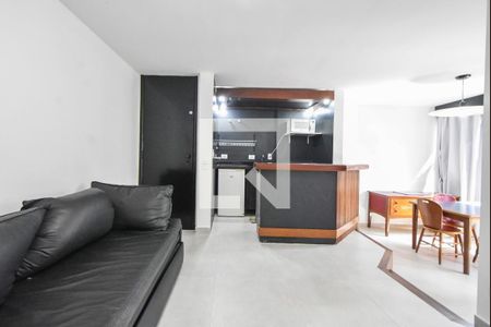Sala de apartamento para alugar com 1 quarto, 48m² em Cidade Monções, São Paulo