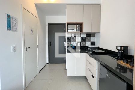Cozinha de kitnet/studio para alugar com 1 quarto, 19m² em Perdizes, São Paulo