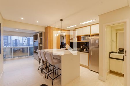 Sala de apartamento para alugar com 1 quarto, 54m² em Vila Nova Conceição, São Paulo