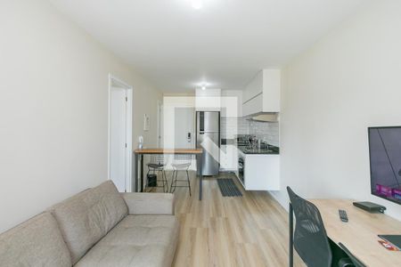 Sala/Cozinha de apartamento à venda com 1 quarto, 42m² em Campo Belo, São Paulo