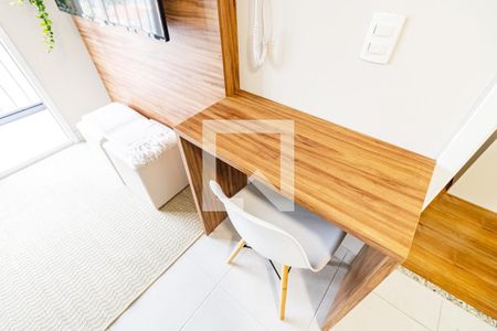 Sala e Cozinha - Mesa de apartamento para alugar com 1 quarto, 29m² em Jardim da Glória, São Paulo