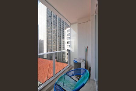 Varanda de kitnet/studio para alugar com 0 quarto, 26m² em Centro Histórico de São Paulo, São Paulo