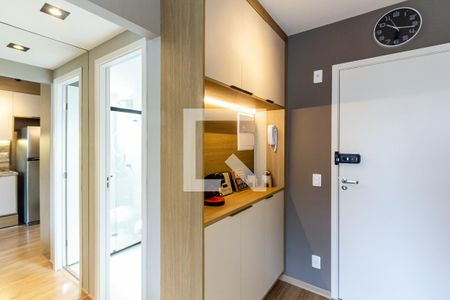 Sala/Cozinha de kitnet/studio para alugar com 1 quarto, 31m² em Indianópolis, São Paulo
