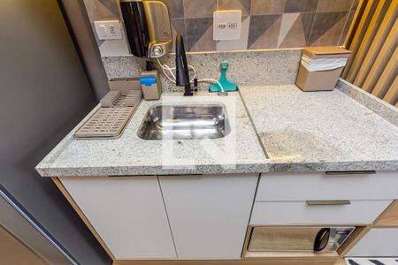 Sala/Cozinha de kitnet/studio para alugar com 1 quarto, 31m² em Indianópolis, São Paulo