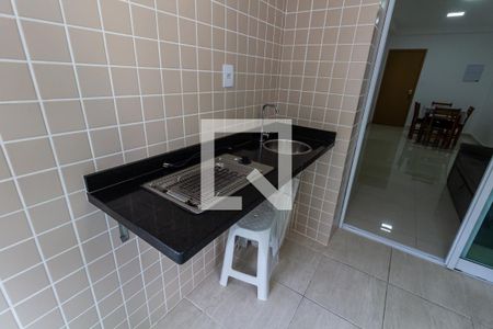 Detalhe da varanda de apartamento para alugar com 2 quartos, 80m² em Vila Caiçara, Praia Grande
