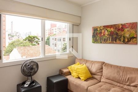 Sala de apartamento à venda com 1 quarto, 45m² em Petrópolis, Porto Alegre