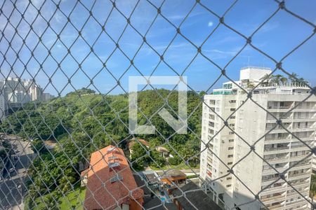 Sala - Vista de apartamento para alugar com 5 quartos, 200m² em Vila Alzira, Guarujá
