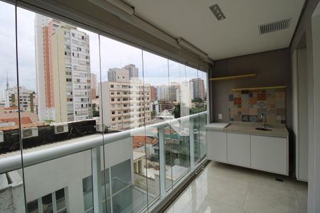 Vista da varanda gourmet de apartamento para alugar com 1 quarto, 36m² em Perdizes, São Paulo