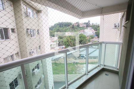 Varanda da Sala de apartamento à venda com 2 quartos, 80m² em Pechincha, Rio de Janeiro