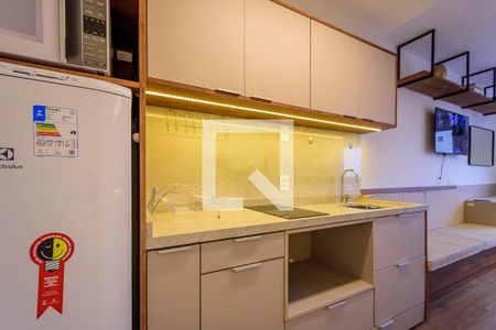 Cozinha de kitnet/studio para alugar com 1 quarto, 27m² em Partenon, Porto Alegre