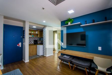 Sala de apartamento para alugar com 1 quarto, 43m² em Centro, Santo André