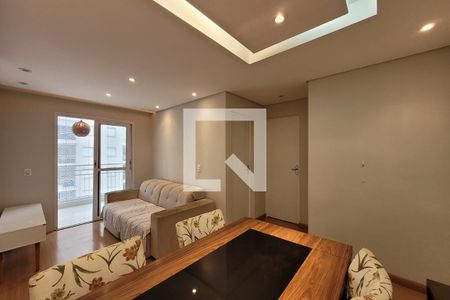 sala de estar/jantar de apartamento à venda com 2 quartos, 55m² em Vila Agua Funda, São Paulo