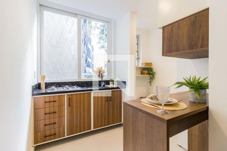 Cozinha de apartamento para alugar com 1 quarto, 44m² em Floresta, Porto Alegre