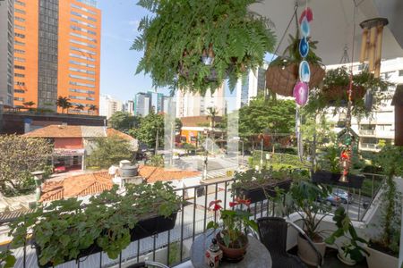 Vista da Sacada da Sala de apartamento à venda com 3 quartos, 125m² em Indianópolis, São Paulo
