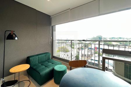 Studio à venda com 27m², 1 quarto e sem vagaVaranda