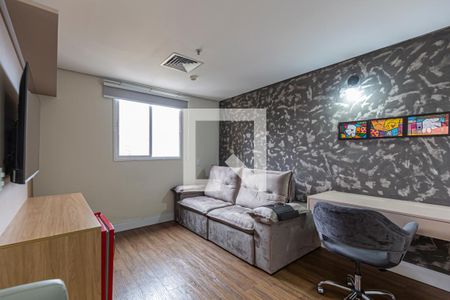 Sala e Cozinha de apartamento para alugar com 1 quarto, 47m² em Jardim Bela Vista, Santo André