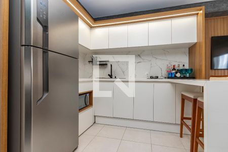 Cozinha de apartamento à venda com 1 quarto, 31m² em Jardim Caravelas, São Paulo