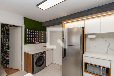 Cozinha de apartamento à venda com 1 quarto, 31m² em Jardim Caravelas, São Paulo