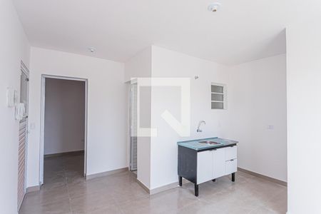 Sala, cozinha e área de serviço de apartamento para alugar com 1 quarto, 30m² em Jardim do Tiro, São Paulo