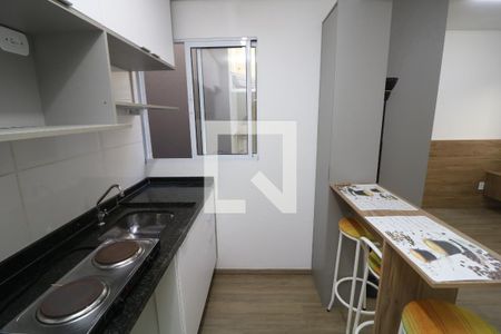 Cozinha de apartamento para alugar com 1 quarto, 25m² em Vila Independencia, São Paulo