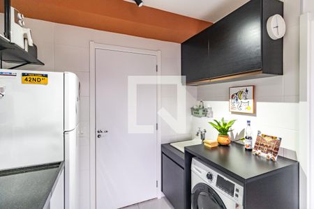 Sala e Cozinha de apartamento para alugar com 1 quarto, 26m² em Liberdade, São Paulo