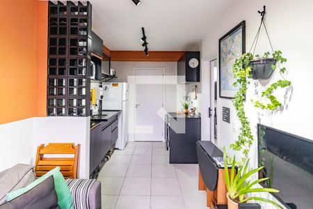 Sala e Cozinha de apartamento para alugar com 1 quarto, 26m² em Liberdade, São Paulo