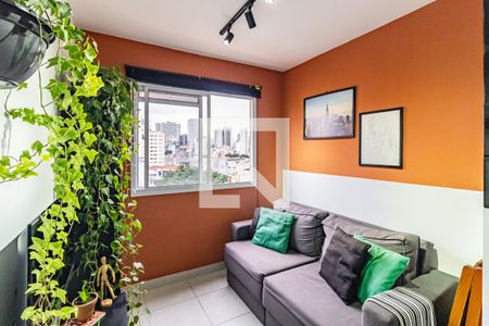 Sala e Cozinha de apartamento para alugar com 1 quarto, 26m² em Liberdade, São Paulo