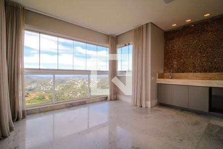 Sala  de apartamento à venda com 3 quartos, 200m² em Vila Castela, Nova Lima