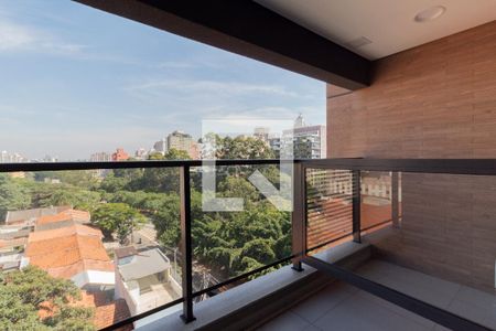 Studio para alugar com 26m², 1 quarto e sem vaga Studio para alugar com 26m², 1 quarto e sem vagaStudio - varanda