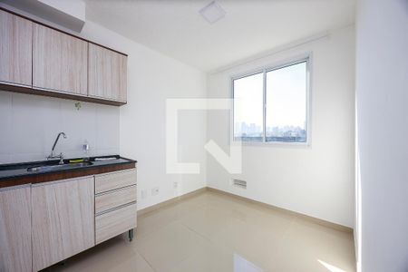 Sala - Cozinha de apartamento para alugar com 1 quarto, 25m² em Santo Amaro, São Paulo