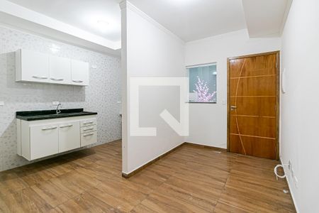 Sala / Cozinha de apartamento para alugar com 1 quarto, 30m² em Vila Antonina, São Paulo