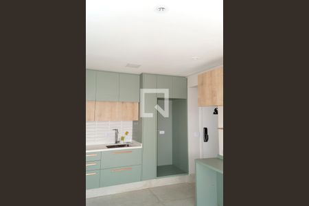 Sala/cozinha
 de apartamento à venda com 1 quarto, 34m² em Ipiranga, São Paulo