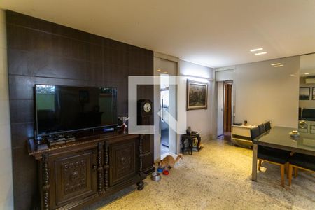 Sala de apartamento à venda com 3 quartos, 124m² em Santo Antônio, Belo Horizonte