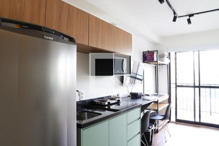 Cozinha de kitnet/studio à venda com 1 quarto, 22m² em Centro, São Paulo