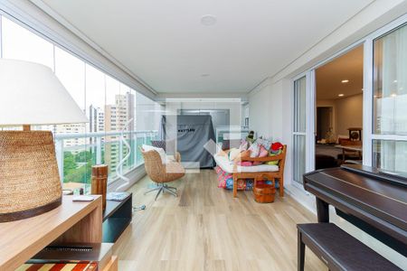 Sala - Varanda de apartamento para alugar com 3 quartos, 155m² em Brooklin Paulista, São Paulo