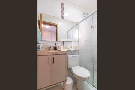 Banheiro da Suite de apartamento à venda com 3 quartos, 80m² em Vila Valparaiso, Santo André