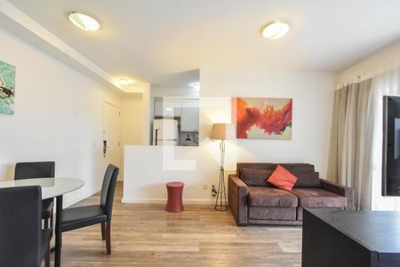 Sala de Estar  de apartamento para alugar com 1 quarto, 49m² em Vila Gertrudes, São Paulo