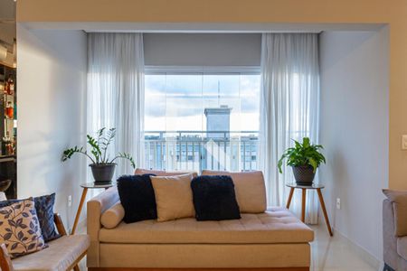 Varanda da Sala de apartamento à venda com 4 quartos, 200m² em Vila Valparaíso, Santo André