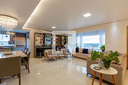 Sala de apartamento à venda com 4 quartos, 200m² em Vila Valparaíso, Santo André