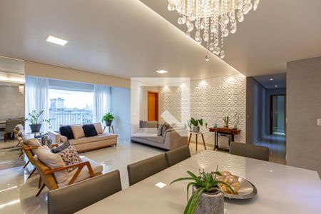 Sala de apartamento à venda com 4 quartos, 200m² em Vila Valparaíso, Santo André