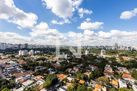 Varanda da Sala - Vista de apartamento à venda com 1 quarto, 60m² em Pinheiros, São Paulo