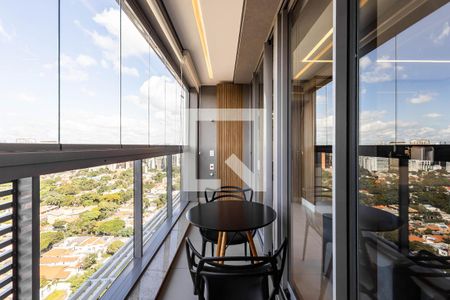 Varanda da Sala de apartamento à venda com 1 quarto, 60m² em Pinheiros, São Paulo