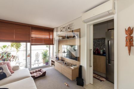 Sala de apartamento à venda com 1 quarto, 48m² em Indianópolis, São Paulo