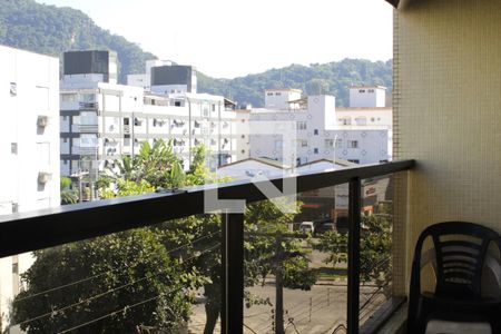 Varanda da Sala de apartamento para alugar com 5 quartos, 138m² em Jardim Tres Marias, Guarujá