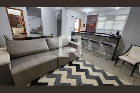 Detalhe Sala de casa de condomínio para alugar com 3 quartos, 130m² em Boqueirão, Santos