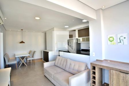 Sala de apartamento para alugar com 1 quarto, 47m² em Boqueirão, Santos