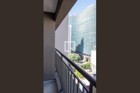 varanda de kitnet/studio para alugar com 1 quarto, 17m² em República, São Paulo