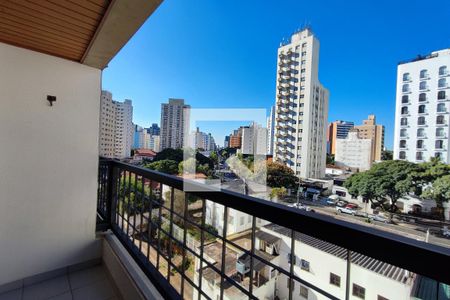 Varanda da Sala de apartamento à venda com 1 quarto, 48m² em Cambuí, Campinas